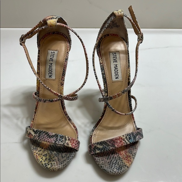 Steve Madden Feliz snake Multicolor Strappy Sandals - Picture 1 of 7